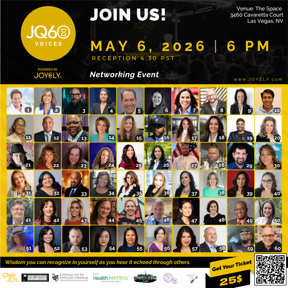 JQ60 May 6th Voices Lineup — Vegas Event